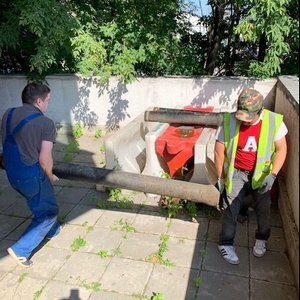20-08-2019 Демонтаж старой канализации в подвале первого подъезда.